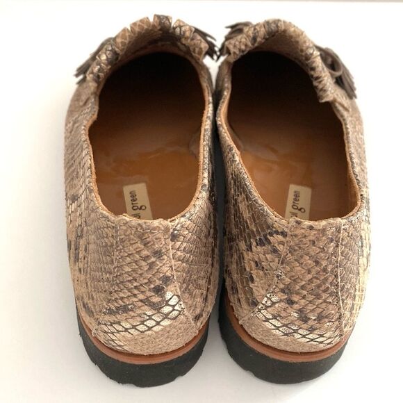 Paul Green Snakeskin Print Leather Loafers Supper Soft Preppy Academia Chic US 9 - Picture 4 of 14